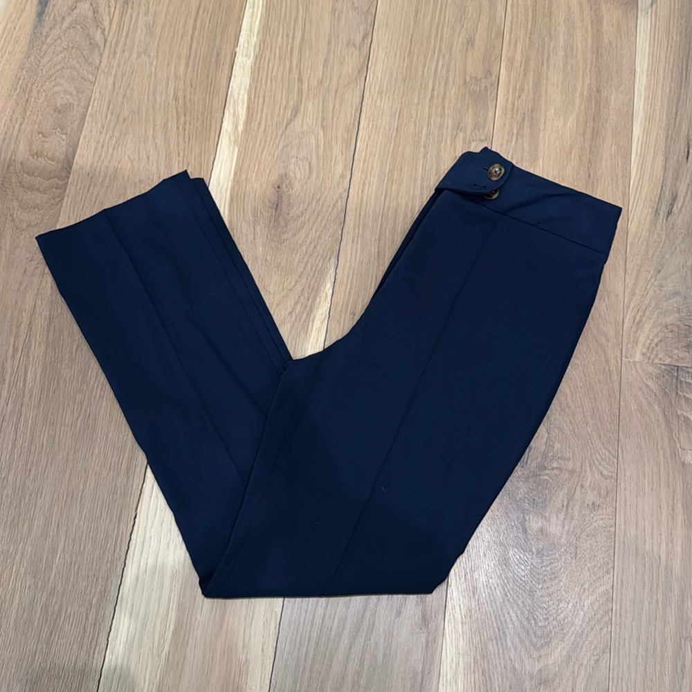 Veronica Beard Dell Pin Tucked Pants navy size 4